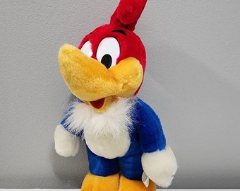 Vintage Woody Woodpecker Cartoon Plush Character Doll 10 inch