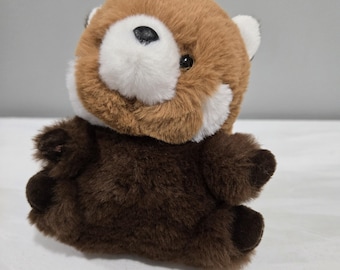 Aurora Cute Fat Red Panda Bear 5&quot; Plush Stuffed Animal