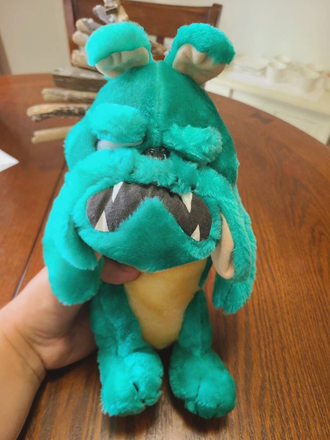 Vintage Carnival Prize Bulldog Plush Doll Etsy