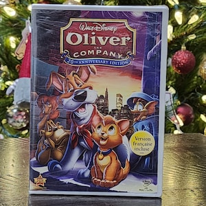 Wydanie rocznicowe Walt Disney's Oliver and Company na 20. rocznicę w języku angielskim/francuskim na DVD z materiałami dodatkowymi NOWOŚĆ