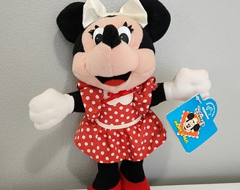 Vintage Disney World Minnie Maus 21 cm Plüsch Puppe von Applause