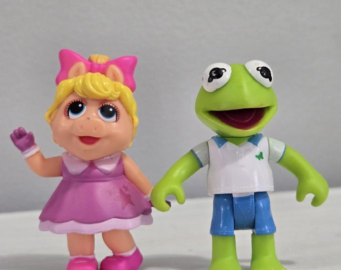 The Muppet Show Muppet Babies Kermit and Miss Piggy - Etsy