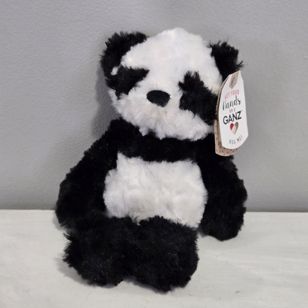 GANZ Get Your Hands Soft Cuddly Panda Bear 10 Inch Quality Plush