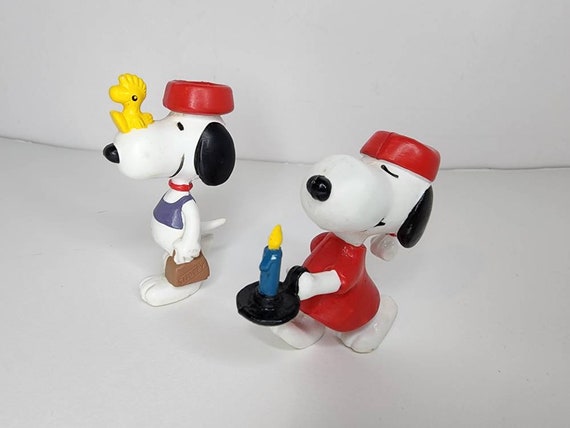 Vintage Peanuts Snoopy Figures Lot of 2 United Feature Syndicate 1958-66 