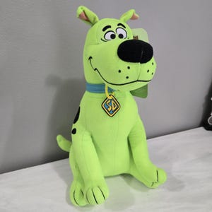 Cartoon Network Scooby Doo Neon Green Plush Sitting 13" Stuffed Animal NWT