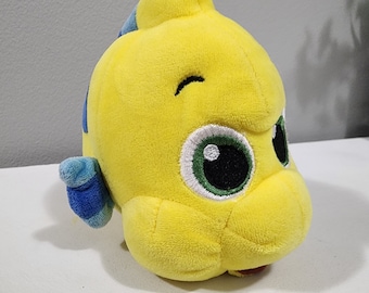 フランダーのぬいぐるみ 拍手 リトルマーメイド 魚 黄色 アクアブルー