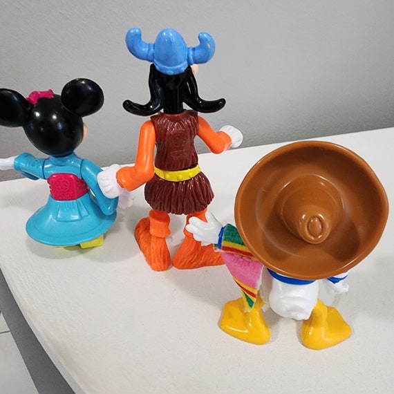 Vintage Mcdonalds Mickey's World Tour Figures: Minnie, Goofy