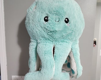 Squishable Octopus Plush Big Stuffed Mint Green Blue Snugglemi Animal Soft Toy