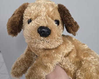 2002 Ty Classic Scrapper Welpen Hund Golden Tan Braun Plüsch 12 "Tysilk Mütze