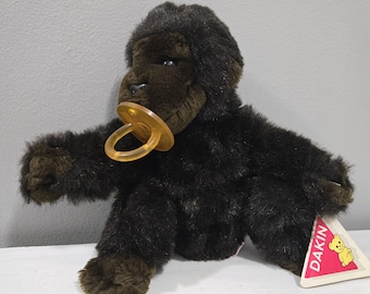 ヴィンテージ ダキン ダークブラウン ゴリラ 1982 ぬいぐるみ 14インチ