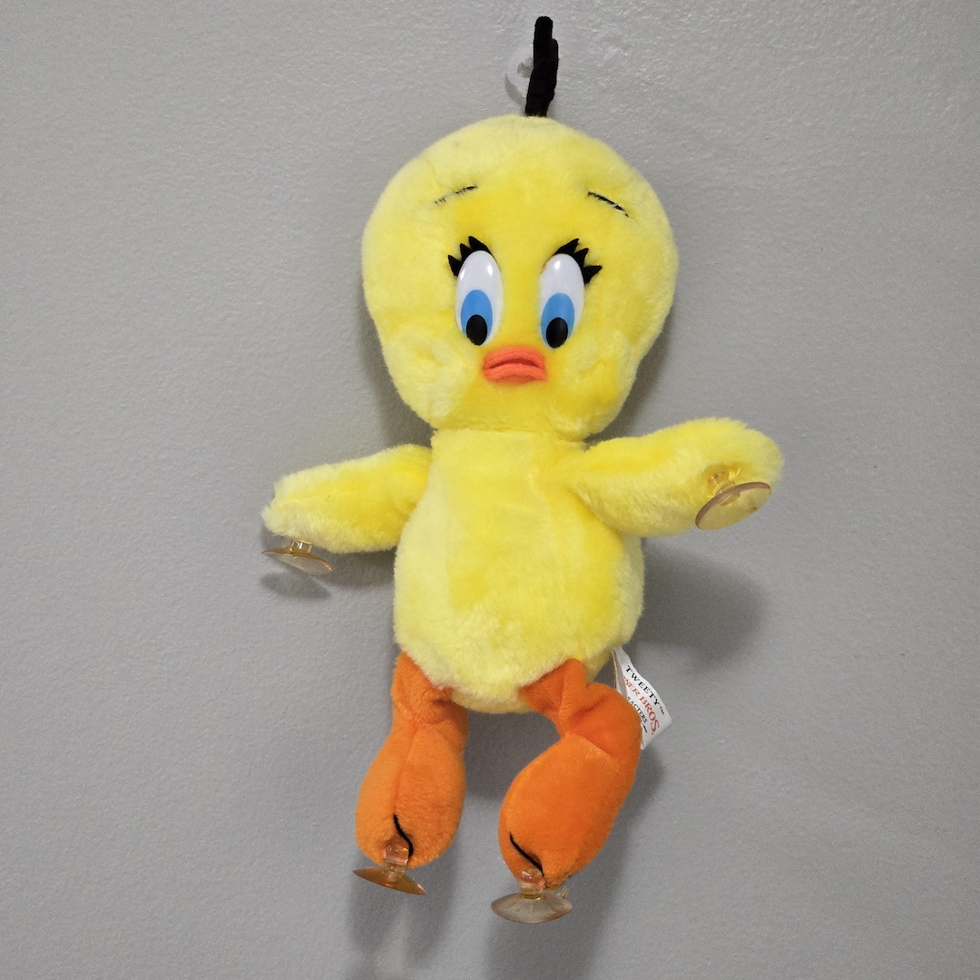 Vintage Tweety Bird Warner Bros Suction Cup Window Plush 10 Inch