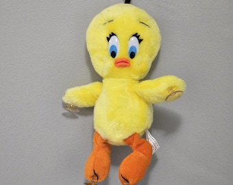 Vintage Tweety Bird Warner Bros Suction Cup Window Plush 10 inch 1988