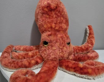 Pacific Red Octopus 14" The Petting Zoo Large Soft Plush