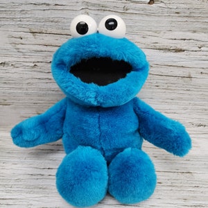 Vintage 1997 Tickle Me Cookie Monster Plush - 16 inch Talking TYCO Toy