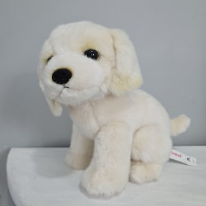 Aurora Golden Retriever Yellow Lab Dog Plush Stuffed Animal 8&quot; Sitting Puppy