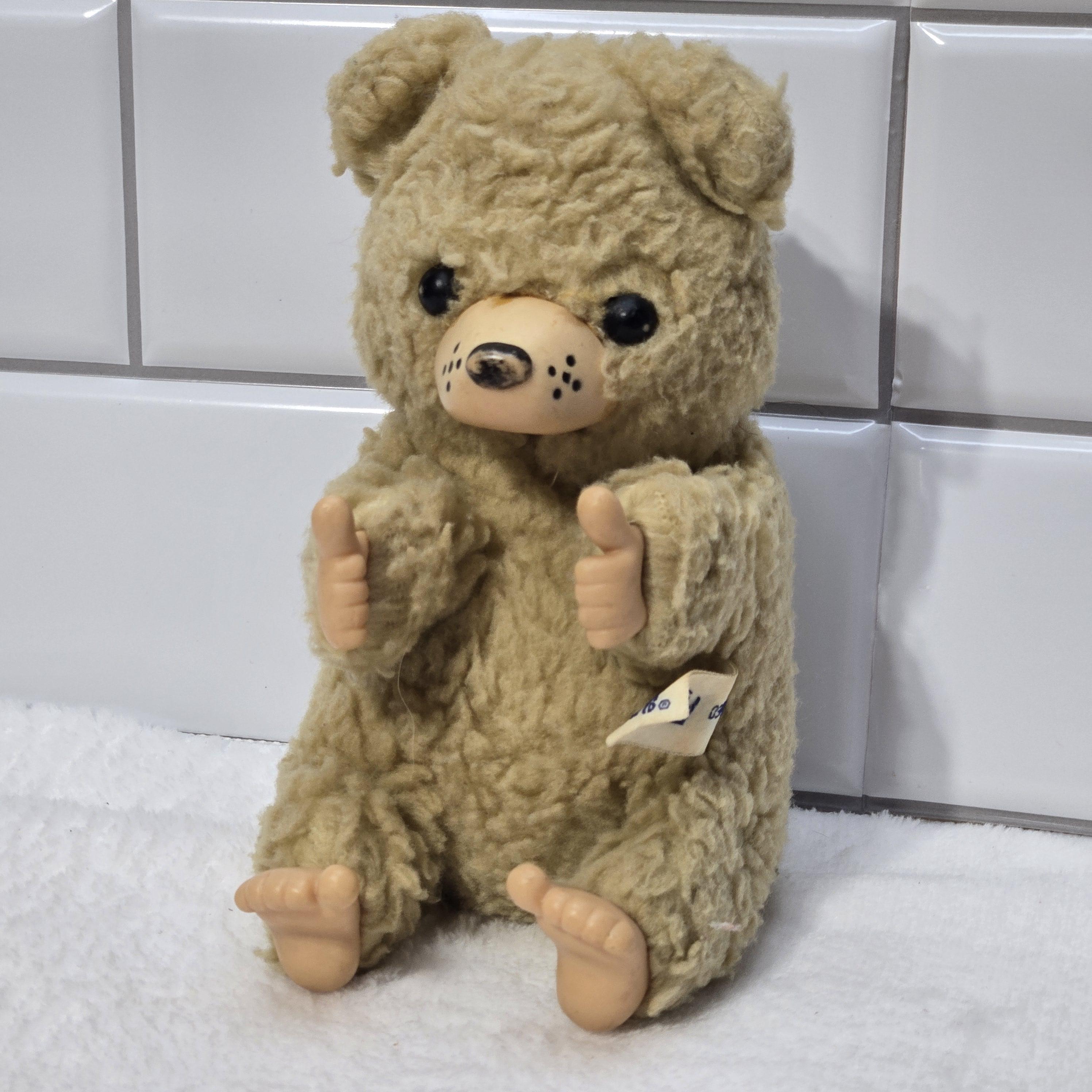 Vintage 1970s Monchhichi Bear: Cream Thumb Sucking Plush Toy - Etsy