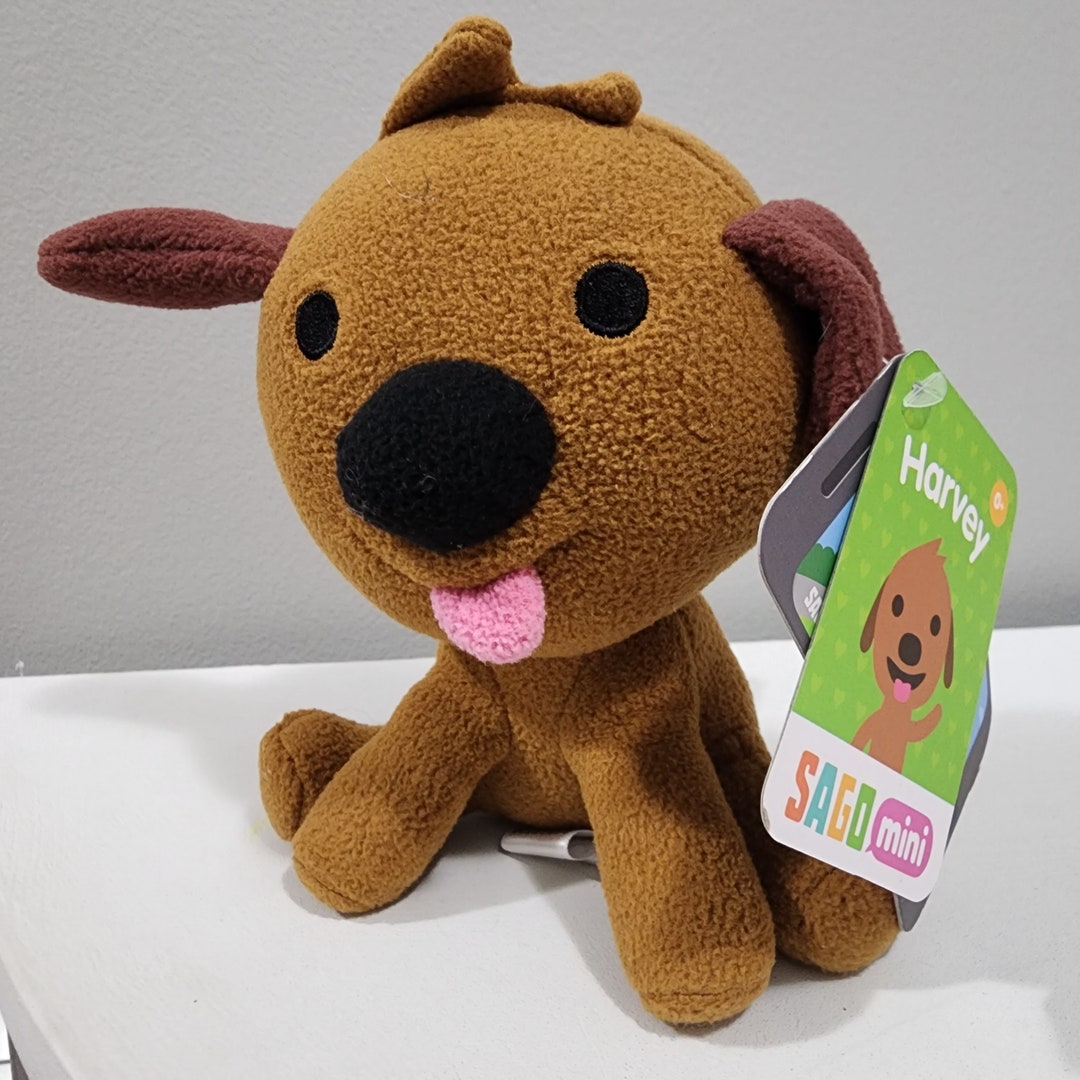 Sago Mini Plush Harvey Dog 8 Toy Sitting Brown Puppy With Tags Etsy