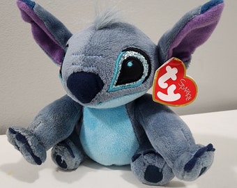 Ty Sparkle Disney Lilo und Stitch 15,2 cm Stitch Plüschtier mit Herz Tags