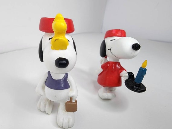 Vintage Peanuts Snoopy Figures Lot of 2 United Feature Syndicate 1958-66 