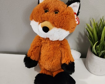 Ty Attic Treasures Cuddlys Fred The Fox 12 pollici Super Soft Plush Premium Doll **Senza etichetta a forma di cuore**