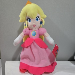 Super Mario Bros Large 12&quot; Princess Peach Plush Doll Toy Nintendo With Tags