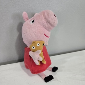 Peppa Pig Vintage TY Beanie Babies with Teddy Bear 6&quot;