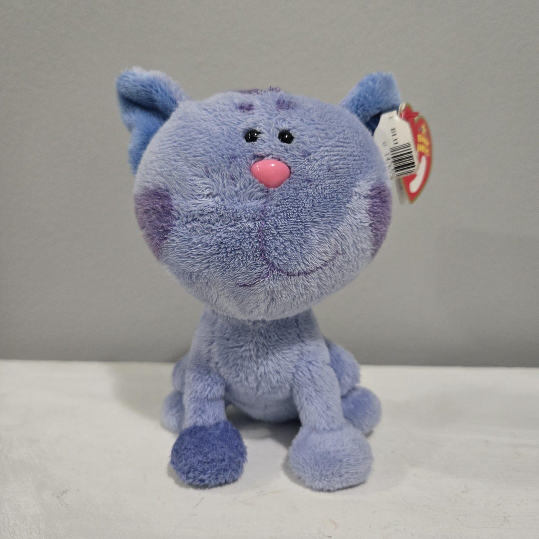 Ty Beanie Babies Blues Clues Periwinkle Cat Plush Stuffed Animal 2005 ...