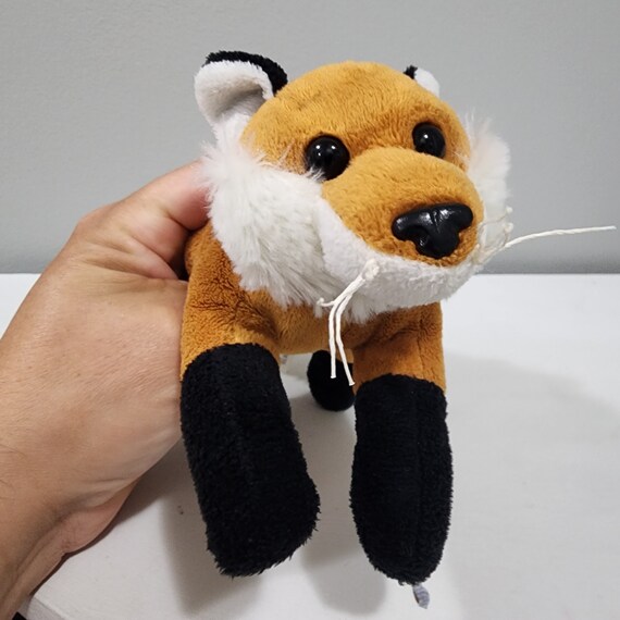 (Dottie Russ)FOXイヤーマフ&レッキスラビットキャップ Russ Berrie Red Fox 7 Inch Laying Plush Stuffed Animal With Tags