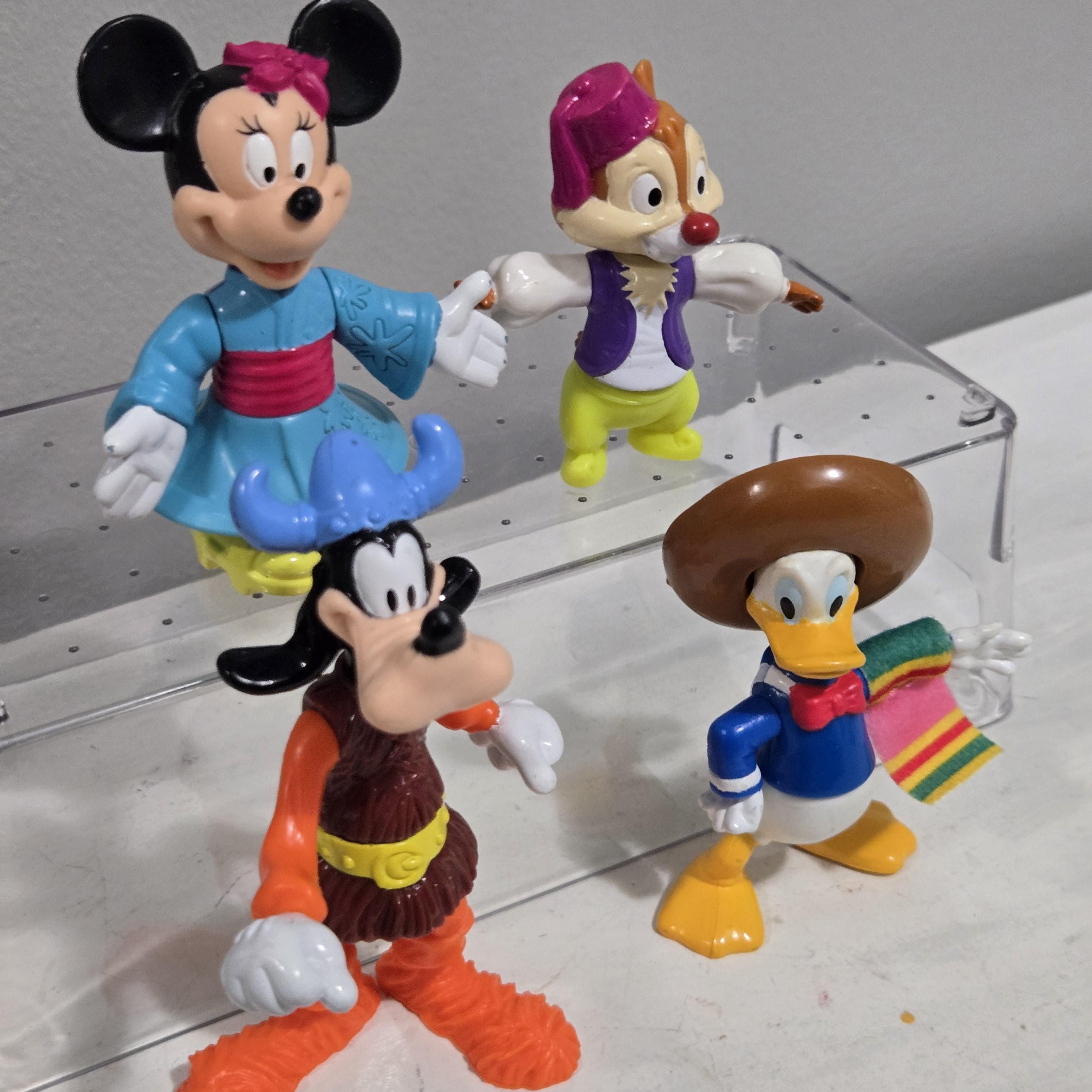 Vintage Mcdonalds Mickey's World Tour Figures: Minnie, Goofy