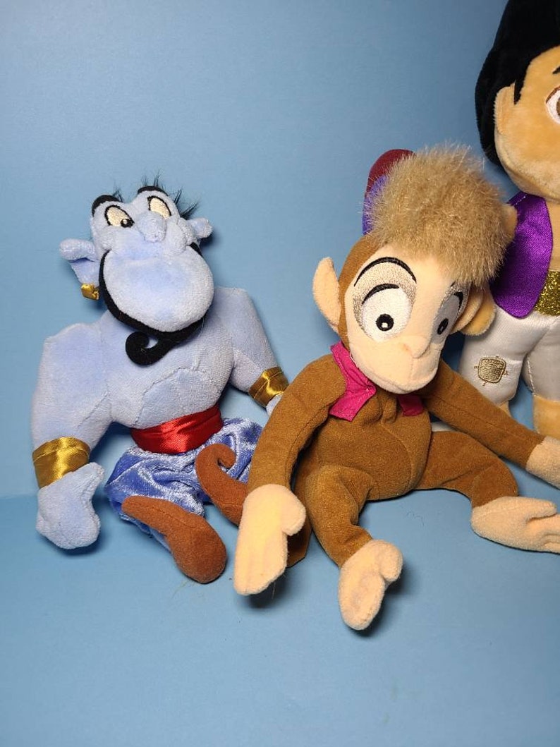 Vintage Beanie Disney Aladdin Genie Abu Dolls Set of 3