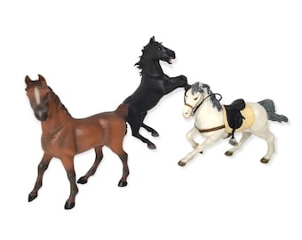 Papo Pferde Tier Figur 3er Set Bauernhof Ponies Motiv Set