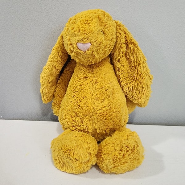 Jellycat Bunny - Muñeco de peluche súper suave, tamaño mediano, 12.0 in, color marrón claro