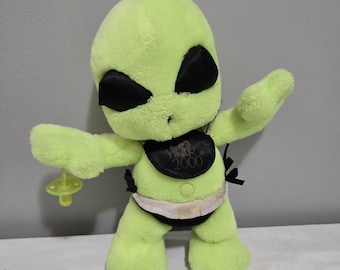 Vintage Nanco Jahr 2000 Y2K Rave Baby Space Alien Plüsch Vintage Mit Nuckel