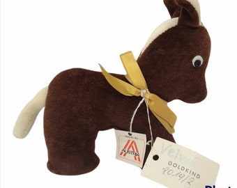 Vintage Goldkind Soft Horse Toy Made In Austria