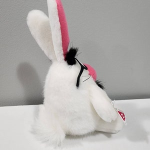 Vintage Dakin Stuffed Bunny: Pink Nose, Mustache, Glasses Disguise image 7