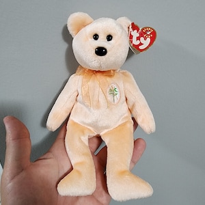 TY Beanie Babies - Dearest The Bear Retired With Tags PE Pellets