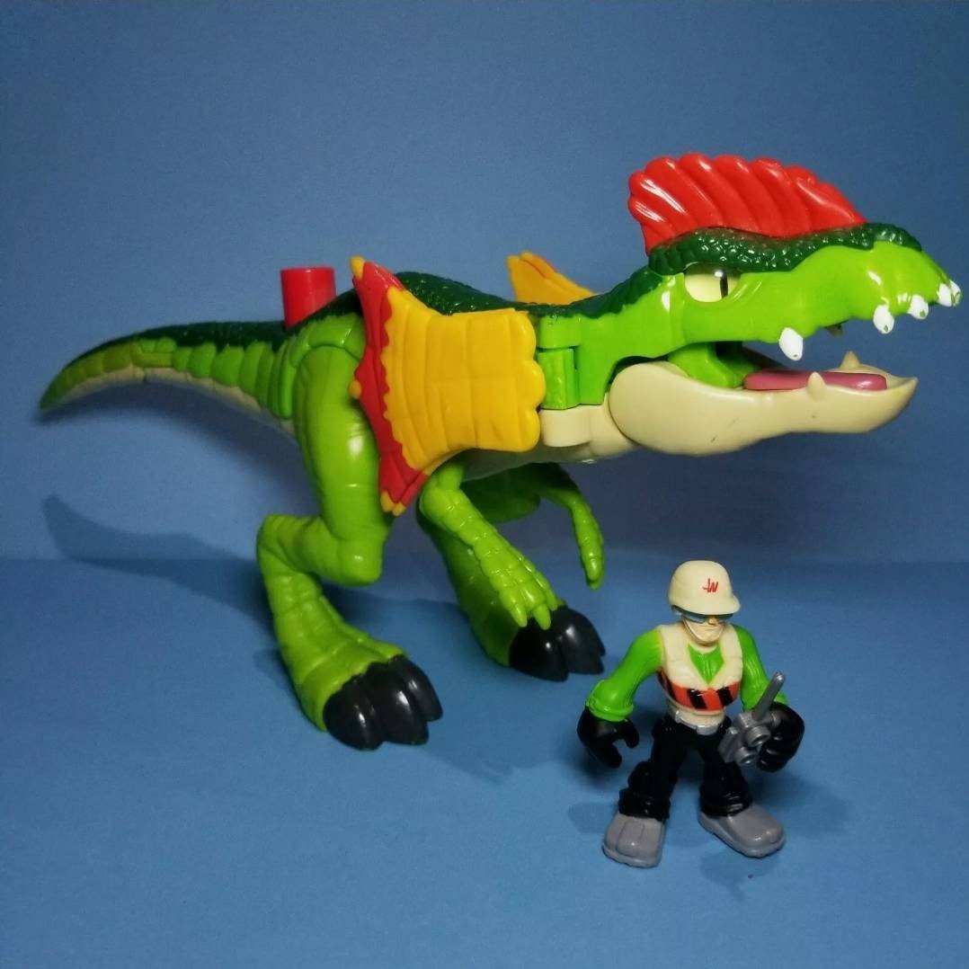 Fisher Price Imaginext Dilophosaurus With Trainer Etsy Hong Kong