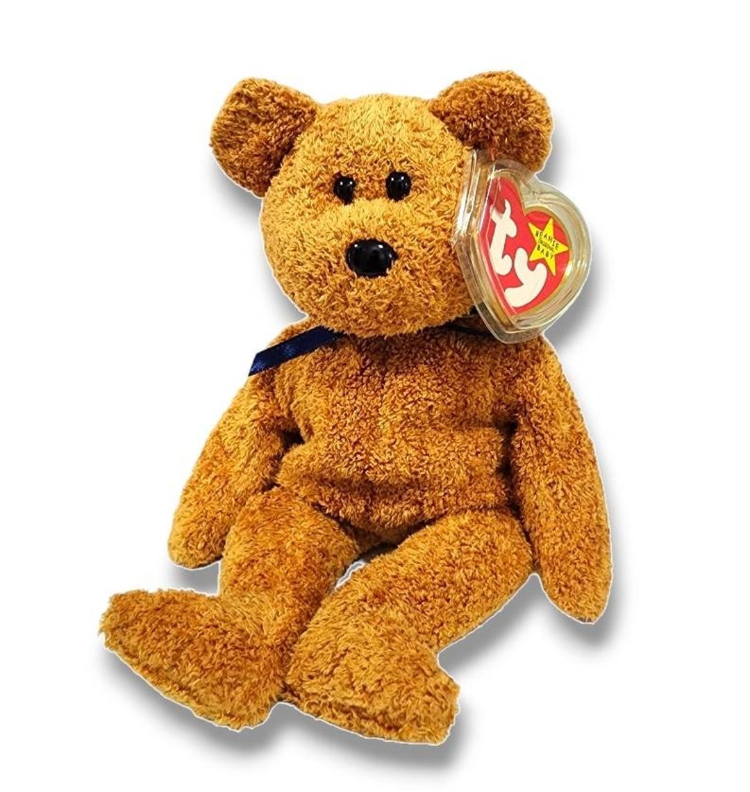 TY Beanie Babies FUZZ テディベア ハートタグ付き 新品同様! - Etsy 日本