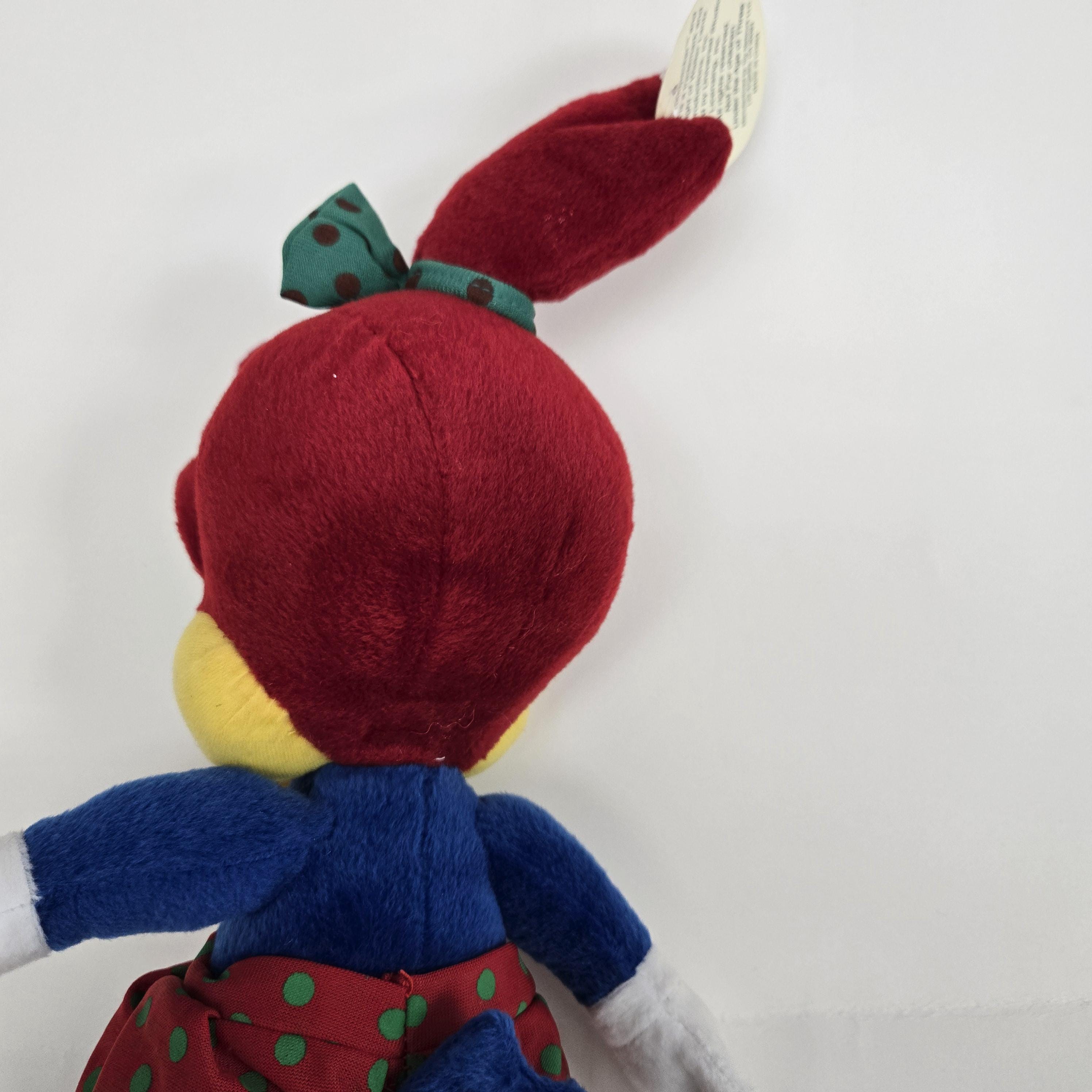 Vintage Winnie Woodpecker Cartoon Plush Character Doll 10