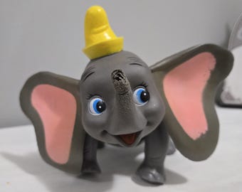 Vintage Walt Disney Dakin Vinyl Figure DUMBO Latający Słoń Hong Kong Lata 70.