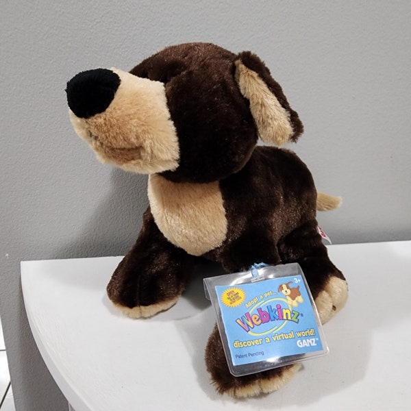 Ganz WEBKINZ Brown Mocha Pup Puppy Dog New with Unused Code Attached