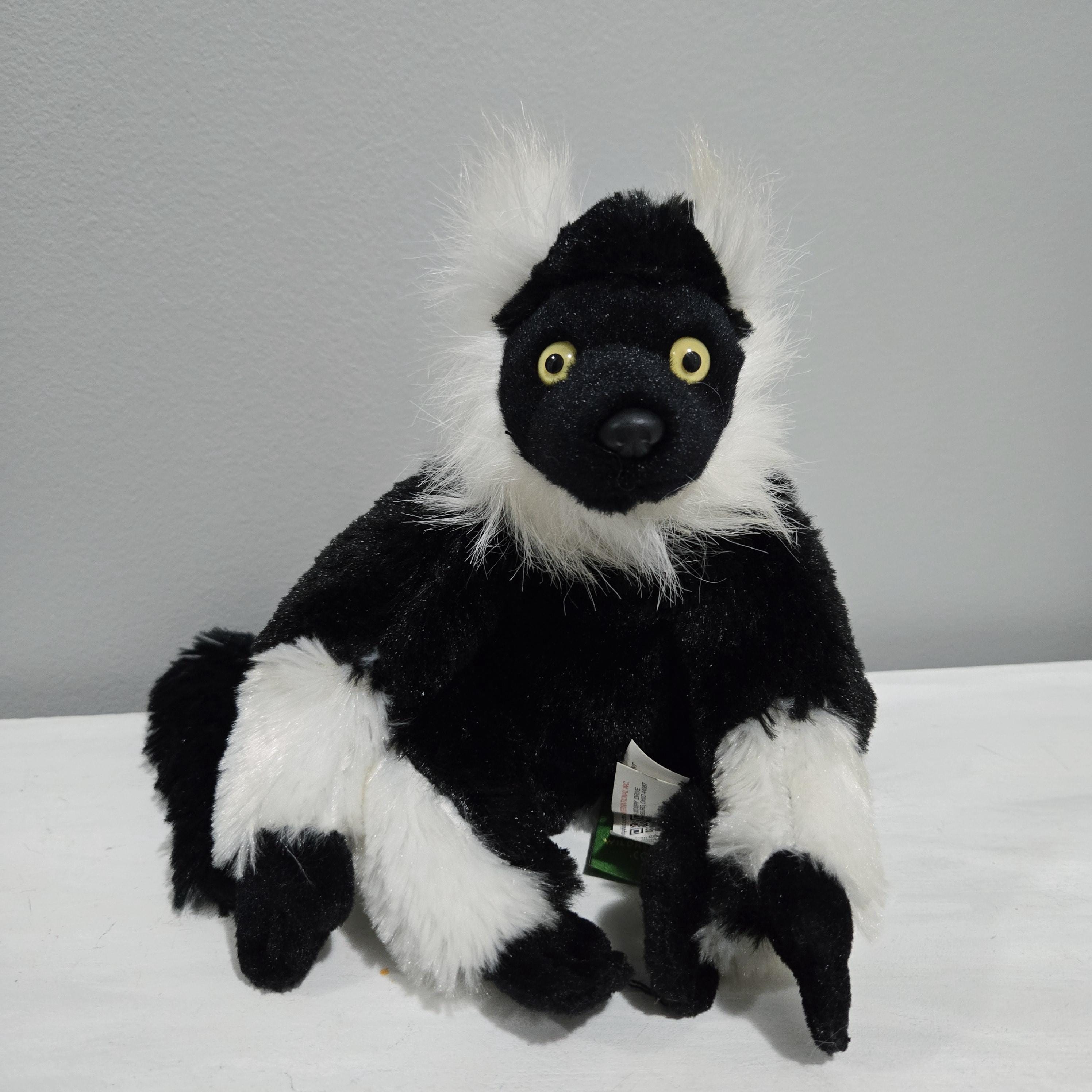 【激レア品】Black&White ぬいぐるみ2個セット　ブラックアンドホワイト Wild Republic Cuddlekins Black & White Ruffed Lemur Stuffed Animal