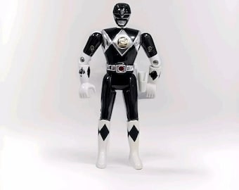 Metallic Black Ranger Vintage Power Rangers Movie Figure 1995