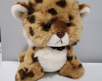 Gund Tamba Gepard Vintage Gefüllter Großer Kopf Plüsch 9 "Cub Gestreiftes Kätzchen Spielzeug 1982