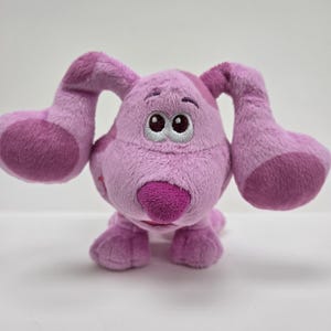 Blues Clues magentaroze puppy 6 inch pluche met glitterpootafdruk