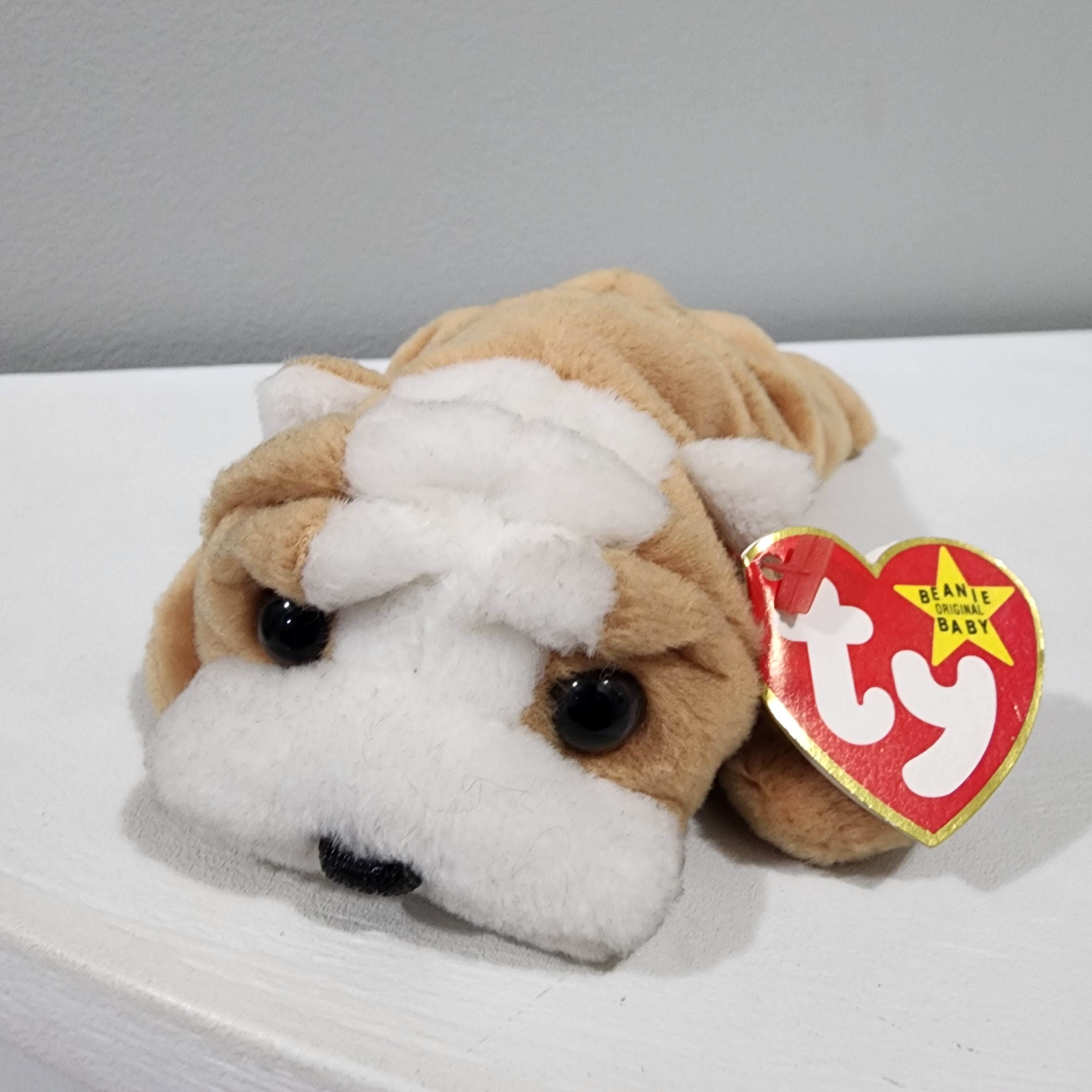 1996 Vintage Ty Beanie Babies Wrinkles the Bulldog Style 4103