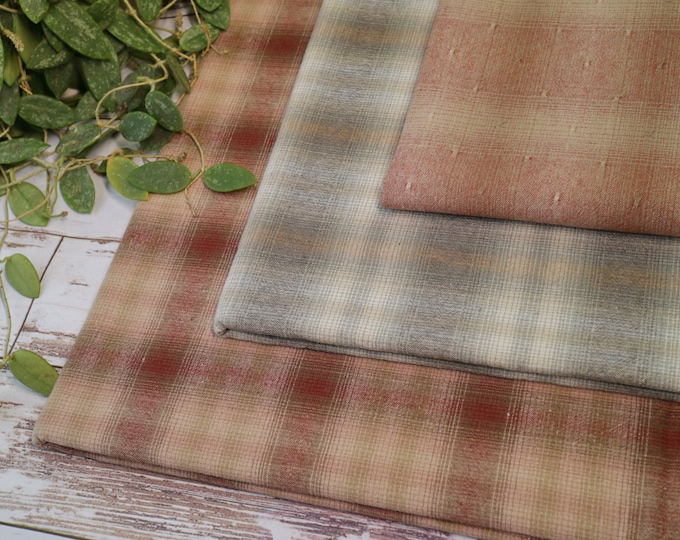 Japanese Yarn Dyed Cotton Quilting Fabric. Patchwork, Quilting, Tilda