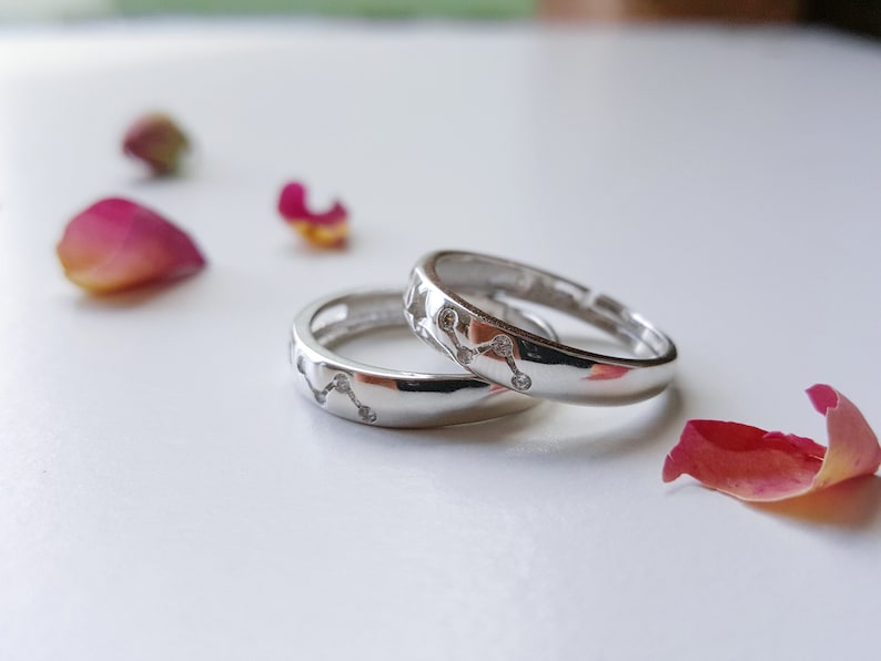 Pierce Work Stars Ring Constellation Ring With Diamonds Zirconia Ring Comfortable Ring Bridal Ring For Bride Open Ring Modern Gift For Her