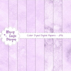 Conjunto de 8 papéis digitais tingidos de lavanda, uso comercial OK para diários IMPRESSOS, planejadores, adesivos, scrapbooking, cartões, etiquetas, artesanato em papel