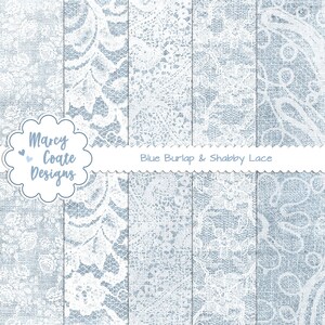 Papéis digitais de serapilheira e renda azul pastel para scrapbooking, confecção de cartões, artesanato em papel, planejador, diário, uso comercial OK apenas para itens impressos